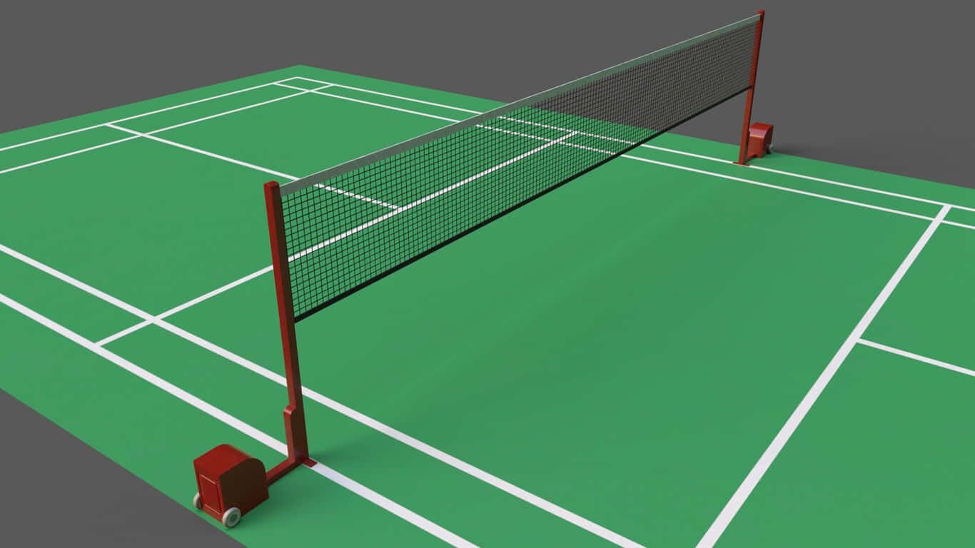 Badminton Court Scene